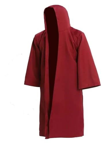 KJBDQQH Hexenkostüm Hooded Robe Halloween Cloak Cosplay Costumes Brown costumes(Red,XL) von KJBDQQH