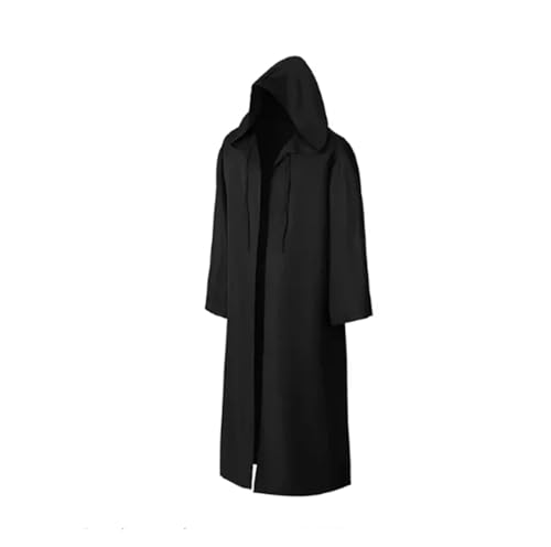 KJBDQQH Hexenkostüm Knight Star Cosplay War Skywalker Costume Replica Rob Cloak Halloween Party Outfits Clothes(Only Black Cloak,L) von KJBDQQH