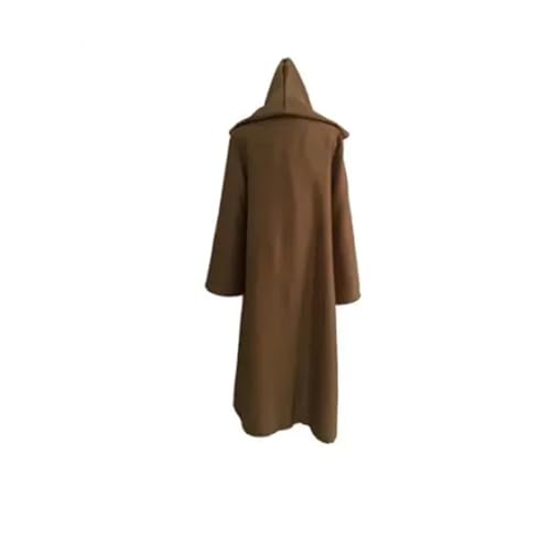 KJBDQQH Hexenkostüm Knight Star Cosplay War Skywalker Costume Replica Rob Cloak Halloween Party Outfits Clothes(Only Brown Cloak,XXL) von KJBDQQH