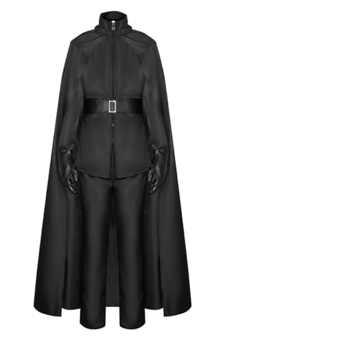 KJBDQQH Hexenkostüm Vendetta Black Killer Suit Costume with Cloak Set Halloween Party Outfits(Set,XS(old)) von KJBDQQH