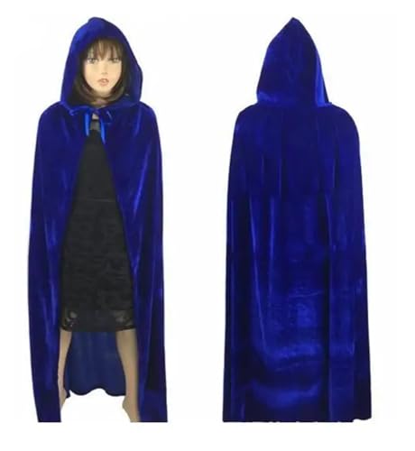 KJBDQQH Hexenkostüm Witch Long Purple Green Red Black Purim Carnival Halloween Cloaks Hood(Color1,XL_STYLE2) von KJBDQQH