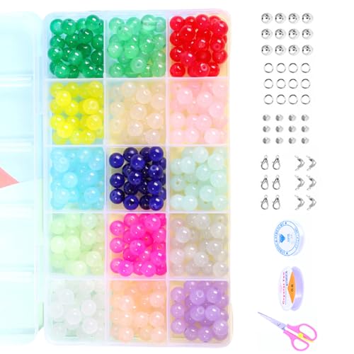 KJDKNC Bunte 8-mm Glasperlen Kollektion Handgefertigtes Schmuckperlen Set Glasstruktur Geeignet Für Schmuck Und Bastelprojekte KJDKNC Bunte 8-mm Glasperlen Kollektion Handgefertigtes Schmuckperlen Set Glasstruktur Geeignet Für Schmuck Und Bastelprojekte von KJDKNC