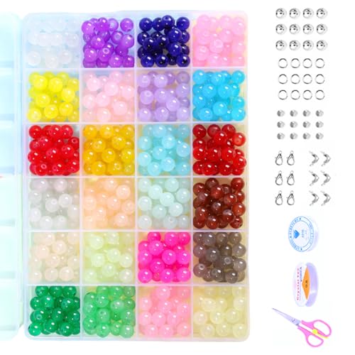 KJDKNC Bunte 8-mm Glasperlen Kollektion Handgefertigtes Schmuckperlen Set Glasstruktur Geeignet Für Schmuck Und Bastelprojekte KJDKNC Bunte 8-mm Glasperlen Kollektion Handgefertigtes Schmuckperlen Set Glasstruktur Geeignet Für Schmuck Und Bastelprojekte von KJDKNC