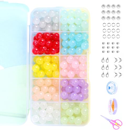 KJDKNC Bunte 8-mm Glasperlen Kollektion Handgefertigtes Schmuckperlen Set Glasstruktur Geeignet Für Schmuck Und Bastelprojekte KJDKNC Bunte 8-mm Glasperlen Kollektion Handgefertigtes Schmuckperlen Set Glasstruktur Geeignet Für Schmuck Und Bastelprojekte von KJDKNC