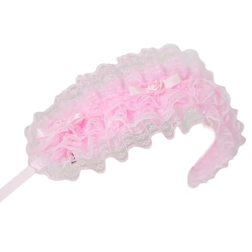 KJDKNC Mädchen Rüschenband Kopfbedeckung Schleifen Spitzenbesatz Cosplay Stirnbänder Maid Volant Rosette Ornamente KJDKNC Mädchen Rüschenband Kopfbedeckung Schleifen Spitzenbesatz Cosplay Stirnbänder Maid Volant Rosette Ornamente von KJDKNC