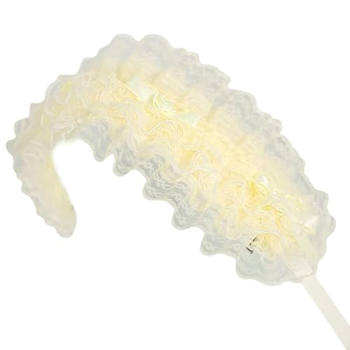 KJDKNC Mädchen Rüschenband Kopfbedeckung Schleifen Spitzenbesatz Cosplay Stirnbänder Maid Volant Rosette Ornamente KJDKNC Mädchen Rüschenband Kopfbedeckung Schleifen Spitzenbesatz Cosplay Stirnbänder Maid Volant Rosette Ornamente von KJDKNC