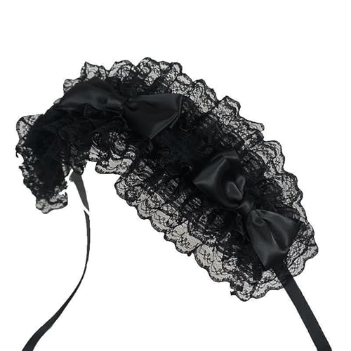 KJDKNC Mädchen Rüschenband Kopfbedeckung Schleifen Spitzenbesatz Cosplay Stirnbänder Maid Volant Rosette Ornamente KJDKNC Mädchen Rüschenband Kopfbedeckung Schleifen Spitzenbesatz Cosplay Stirnbänder Maid Volant Rosette Ornamente von KJDKNC