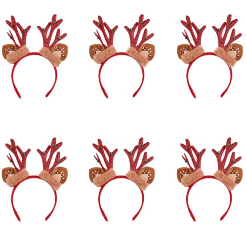 KJDKNC Set Mit 6 Weihnachtlichen Geweih Stirnbändern. Stilvolle Weihnachts Geweih Stirnbänder Haarschmuck Für Familienfeiern KJDKNC Set Mit 6 Weihnachtlichen Geweih Stirnbändern. Stilvolle Weihnachts Geweih Stirnbänder Haarschmuck Für Familienfeiern von KJDKNC