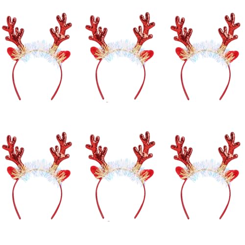 KJDKNC Set Mit 6 Weihnachtlichen Geweih Stirnbändern. Stilvolle Weihnachts Geweih Stirnbänder Haarschmuck Für Familienfeiern KJDKNC Set Mit 6 Weihnachtlichen Geweih Stirnbändern. Stilvolle Weihnachts Geweih Stirnbänder Haarschmuck Für Familienfeiern von KJDKNC