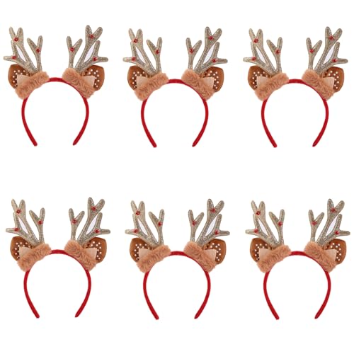 KJDKNC Set Mit 6 Weihnachtlichen Geweih Stirnbändern. Stilvolle Weihnachts Geweih Stirnbänder Haarschmuck Für Familienfeiern KJDKNC Set Mit 6 Weihnachtlichen Geweih Stirnbändern. Stilvolle Weihnachts Geweih Stirnbänder Haarschmuck Für Familienfeiern von KJDKNC