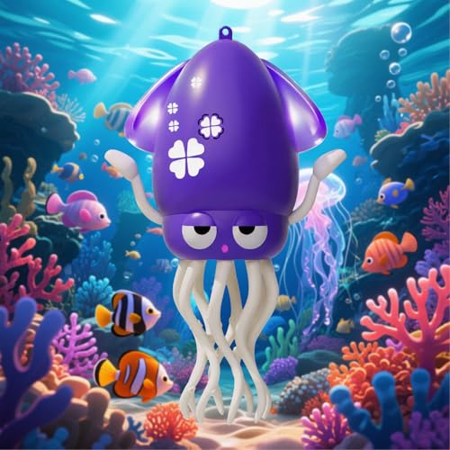KJIXYUNG Tanzender & krabbelnder Oktopus mit LED Lichtern und Musik - Automatisch schwingendes musikalisches interaktives Spielzeug, lustiges Geburtstagsgeschenk (Purple) von KJIXYUNG