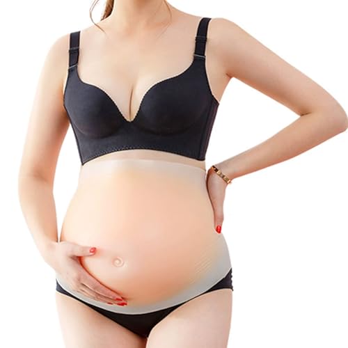 Künstlicher Schwangerschaftsbauch, Silikon, gefälschter schwangerer Bauch for Kostümfotografie, Schauspieler, Leistung, Filmrequisiten, Cosplay(Skintone,2-3 Months) von KJMWXOP