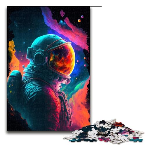 1000 Teile Buntes Astronauten-Puzzle, Geschenkideen für Erwachsene, geeignet für Teenager ab 14 Jahren, Größe 50 x 75 cm 1000 Teile Buntes Astronauten-Puzzle, Geschenkideen für Erwachsene, geeignet für Teenager ab 14 Jahren, Größe 50 x 75 cm von KJYMNC