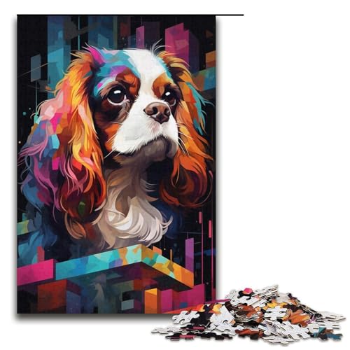 1000 Teile Buntes Hundepuzzle, Geschenkideen für Erwachsene, geeignet für Teenager ab 14 Jahren, Größe 38 x 26 cm 1000 Teile Buntes Hundepuzzle, Geschenkideen für Erwachsene, geeignet für Teenager ab 14 Jahren, Größe 38 x 26 cm von KJYMNC