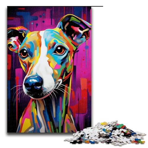 1000 Teile Buntes Hundepuzzle, Geschenkideen für Erwachsene, geeignet für Teenager ab 14 Jahren, Größe 50 x 75 cm 1000 Teile Buntes Hundepuzzle, Geschenkideen für Erwachsene, geeignet für Teenager ab 14 Jahren, Größe 50 x 75 cm von KJYMNC