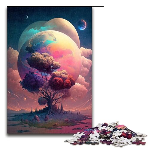 1000 Teile Planetenfarben-Baum-Puzzle, Geschenkideen für Erwachsene, geeignet für Teenager ab 14 Jahren, Größe 50 x 75 cm 1000 Teile Planetenfarben-Baum-Puzzle, Geschenkideen für Erwachsene, geeignet für Teenager ab 14 Jahren, Größe 50 x 75 cm von KJYMNC