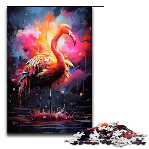 1000 Teile für Erwachsene, Farbmalerei, Flamingo-Puzzles für Holzpuzzles, Lernspiel, Herausforderungsspielzeug, Größe 50 x 75 cm 1000 Teile für Erwachsene, Farbmalerei, Flamingo-Puzzles für Holzpuzzles, Lernspiel, Herausforderungsspielzeug, Größe 50 x 75 cm von KJYMNC
