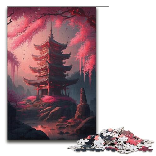 1000 Teile für Erwachsene, Puzzle im japanischen Stil, für Papppuzzle, Lernspiel, Herausforderungsspielzeug, Größe 38 x 26 cm von KJYMNC