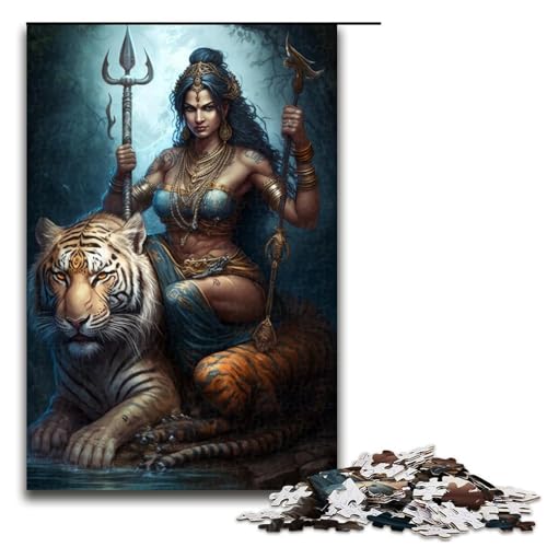 1000 Teile für Erwachsene, wunderschöne Hindu-Göttin-Puzzles für Holzpuzzles, Lernspiel, Herausforderungsspielzeug, Größe 50 x 75 cm 1000 Teile für Erwachsene, wunderschöne Hindu-Göttin-Puzzles für Holzpuzzles, Lernspiel, Herausforderungsspielzeug, Größe 50 x 75 cm von KJYMNC