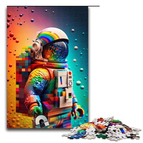 1000 Teile für Erwachsene Astronauten-Puzzles für Holzpuzzles Lernspiel Herausforderungsspielzeug Größe 50x75 cm von KJYMNC