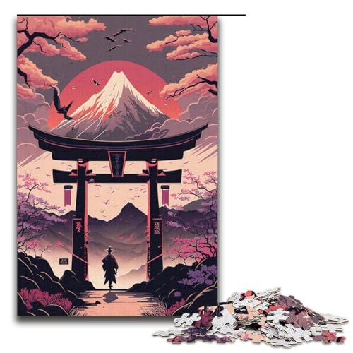 1000 Teile für Erwachsene Japanisches Torii-Tor-Puzzle für Papppuzzle Lernspiel Herausforderungsspielzeug Größe 38 x 26 cm von KJYMNC