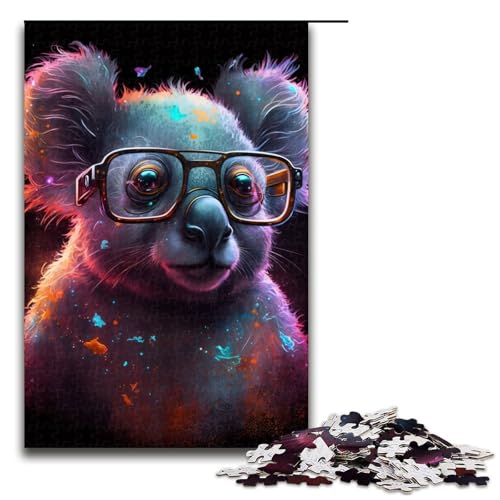 1000 Teile für Erwachsene Koala mit Brille Puzzles für Holzpuzzles Lernspiel Herausforderungsspielzeug Größe 50x75 cm 1000 Teile für Erwachsene Koala mit Brille Puzzles für Holzpuzzles Lernspiel Herausforderungsspielzeug Größe 50x75 cm von KJYMNC