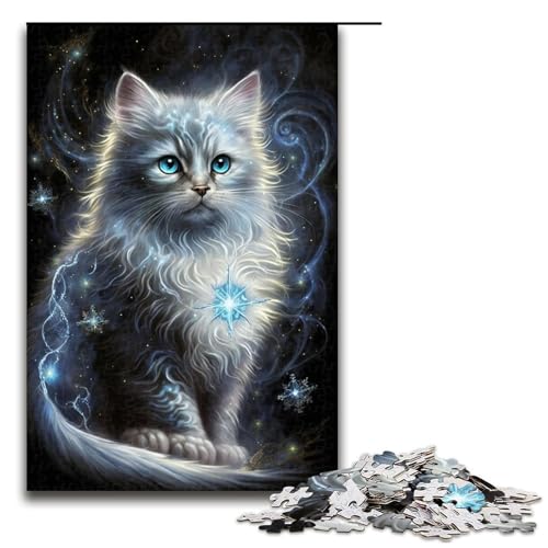 1000 Teile für Erwachsene Magische Katze Puzzles für Holzpuzzles Lernspiel Herausforderungsspielzeug Größe 50x75 cm 1000 Teile für Erwachsene Magische Katze Puzzles für Holzpuzzles Lernspiel Herausforderungsspielzeug Größe 50x75 cm von KJYMNC