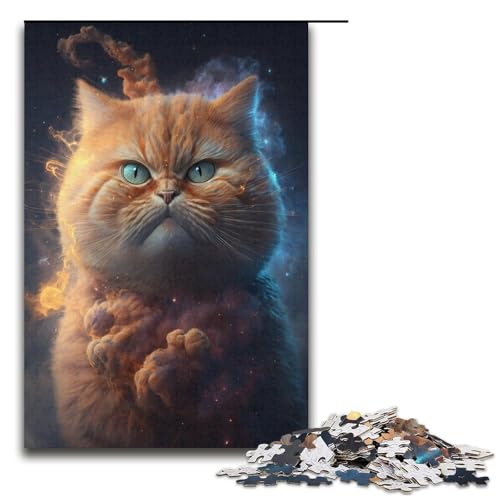 1000 Teile für Erwachsene Tierwolkenkatzen-Puzzles für Kartonpuzzles Lernspiel Herausforderungsspielzeug Größe 38x26 cm von KJYMNC