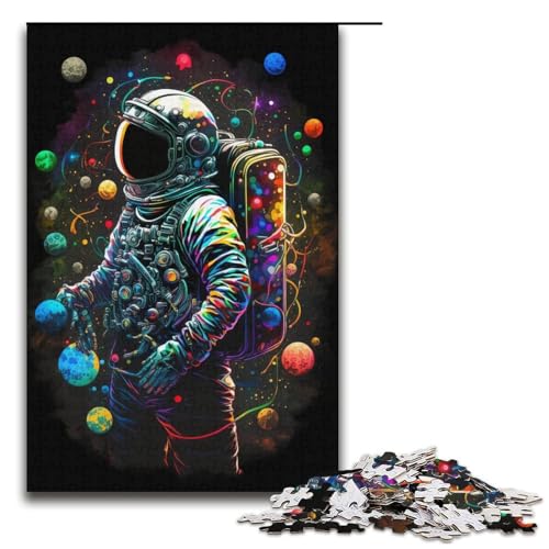 1000-teiliges Astronauten-Puzzle, Geschenkideen für Erwachsene, geeignet für Teenager ab 14 Jahren, Größe 38 x 26 cm 1000-teiliges Astronauten-Puzzle, Geschenkideen für Erwachsene, geeignet für Teenager ab 14 Jahren, Größe 38 x 26 cm von KJYMNC