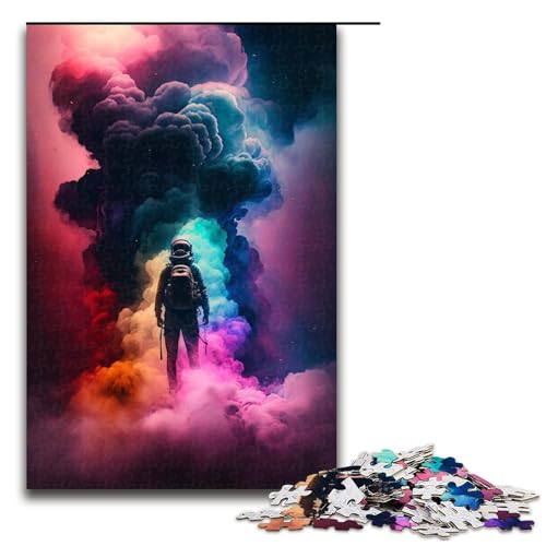 1000-teiliges Astronauten-Universum-Puzzle für Erwachsene ganze Familie. Größe 50 x 75 cm von KJYMNC