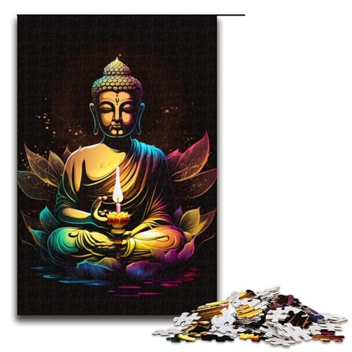 1000-teiliges Buddha-Puzzle, Geschenkideen für Erwachsene, geeignet für Teenager ab 14 Jahren, Größe 50 x 75 cm 1000-teiliges Buddha-Puzzle, Geschenkideen für Erwachsene, geeignet für Teenager ab 14 Jahren, Größe 50 x 75 cm von KJYMNC