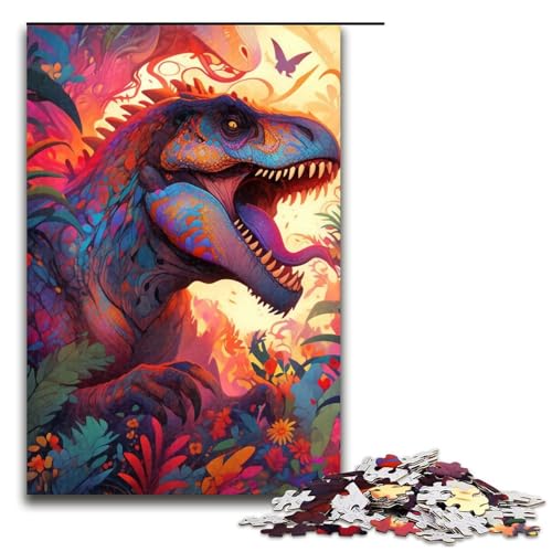 1000-teiliges Dinosaurier-Puzzle für Kinder, Holzpuzzle, Familienaktivität, Größe 50 x 75 cm 1000-teiliges Dinosaurier-Puzzle für Kinder, Holzpuzzle, Familienaktivität, Größe 50 x 75 cm von KJYMNC