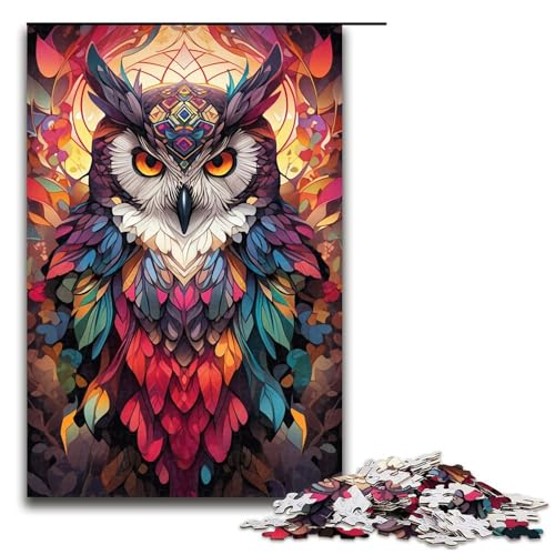 1000-teiliges Eulen-Puzzle für Kinder, Holzpuzzle, Familienaktivität, Größe 50 x 75 cm 1000-teiliges Eulen-Puzzle für Kinder, Holzpuzzle, Familienaktivität, Größe 50 x 75 cm von KJYMNC
