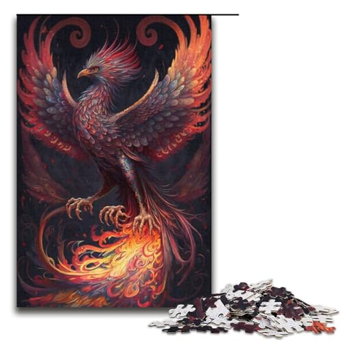 1000-teiliges Fantasy-Puzzle mit Phönixvogel für Erwachsene ganze Familie. Größe 38 x 26 cm von KJYMNC