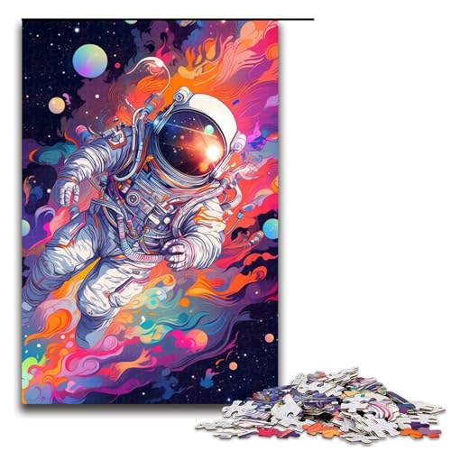 1000-teiliges Farb-Astronauten-Puzzle für Kinder, Holzpuzzle, Familienaktivität, Größe 50 x 75 cm 1000-teiliges Farb-Astronauten-Puzzle für Kinder, Holzpuzzle, Familienaktivität, Größe 50 x 75 cm von KJYMNC