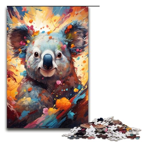 1000-teiliges Farbzeichnungs-Koala-Puzzle für Kinder, Holzpuzzle, Familienaktivität, Größe 50 x 75 cm 1000-teiliges Farbzeichnungs-Koala-Puzzle für Kinder, Holzpuzzle, Familienaktivität, Größe 50 x 75 cm von KJYMNC