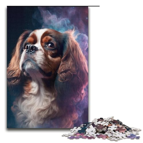 1000-teiliges King Charles Spaniel-Puzzle, Geschenkideen für Erwachsene, geeignet für Teenager ab 14 Jahren, Größe 38 x 26 cm 1000-teiliges King Charles Spaniel-Puzzle, Geschenkideen für Erwachsene, geeignet für Teenager ab 14 Jahren, Größe 38 x 26 cm von KJYMNC