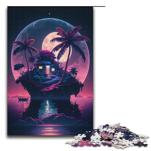 1000-teiliges Neon-Inselhaus-Puzzle für Kinder, Papppuzzle, Familienaktivität, Größe 38 x 26 cm 1000-teiliges Neon-Inselhaus-Puzzle für Kinder, Papppuzzle, Familienaktivität, Größe 38 x 26 cm von KJYMNC