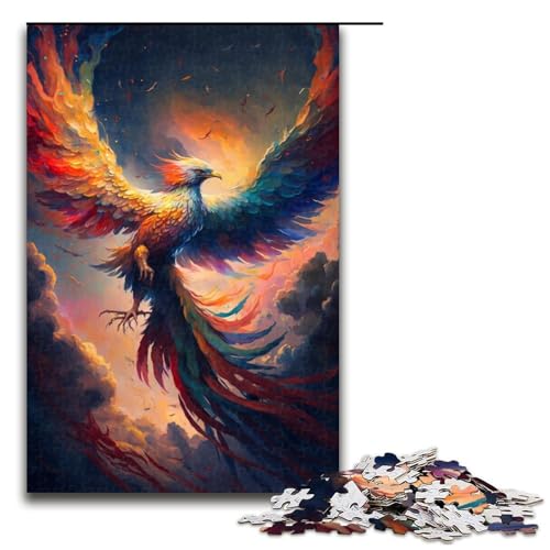 1000-teiliges Phönix-Puzzle für Erwachsene, Geschenkpuzzle, ganze Familie, Größe 50 x 75 cm von KJYMNC