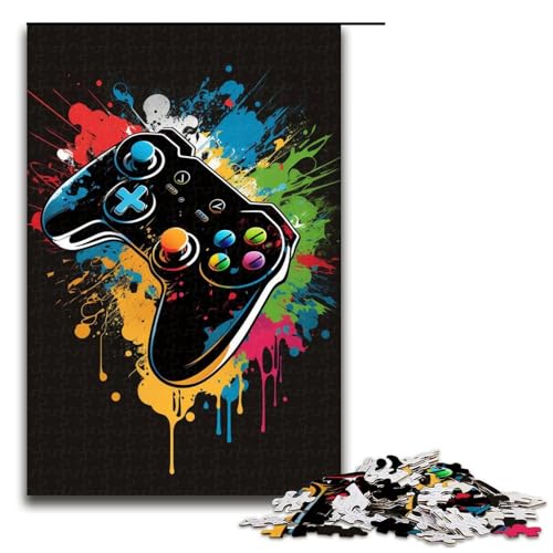 1000-teiliges Puzzle, Aquarell-Spiel, Puzzle für Erwachsene, Holzpuzzle, lustiges Geschenk, Größe 50 x 75 cm von KJYMNC