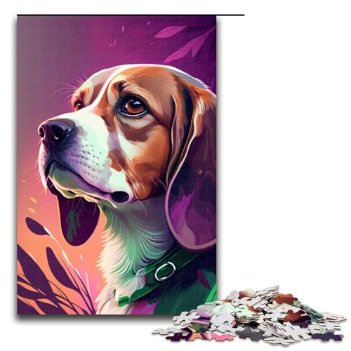 1000-teiliges Puzzle, Beagle-Puzzle für Erwachsene, Holzpuzzle, interessanter Stressabbau, Größe 50 x 75 cm 1000-teiliges Puzzle, Beagle-Puzzle für Erwachsene, Holzpuzzle, interessanter Stressabbau, Größe 50 x 75 cm von KJYMNC