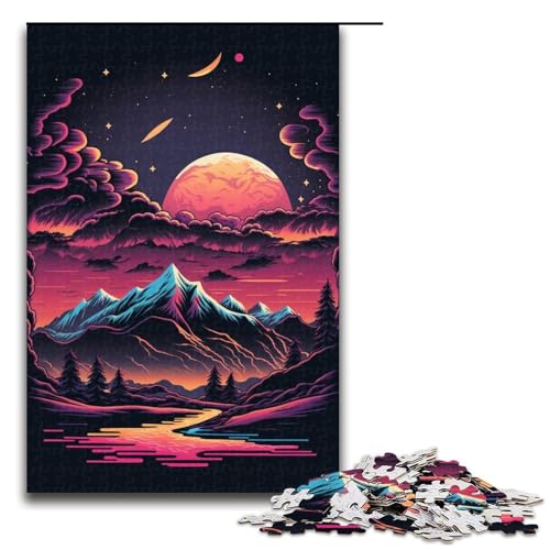 1000-teiliges Puzzle, Berglandschaft, Puzzle für Kinder, Holzpuzzle, Größe 50 x 75 cm 1000-teiliges Puzzle, Berglandschaft, Puzzle für Kinder, Holzpuzzle, Größe 50 x 75 cm von KJYMNC