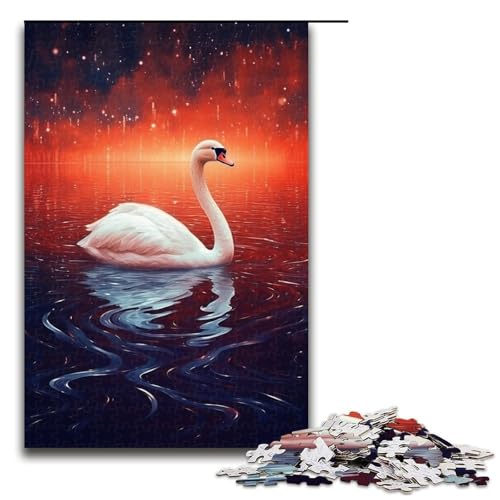1000-teiliges Puzzle, Bunte Schwäne, Puzzle für Kinder, Holzpuzzle, Größe 50 x 75 cm 1000-teiliges Puzzle, Bunte Schwäne, Puzzle für Kinder, Holzpuzzle, Größe 50 x 75 cm von KJYMNC