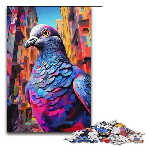 1000-teiliges Puzzle, Bunte Taube, Puzzle für Erwachsene, Kartonpuzzle, anspruchsvolles Spiel, Größe 38 x 26 cm 1000-teiliges Puzzle, Bunte Taube, Puzzle für Erwachsene, Kartonpuzzle, anspruchsvolles Spiel, Größe 38 x 26 cm von KJYMNC