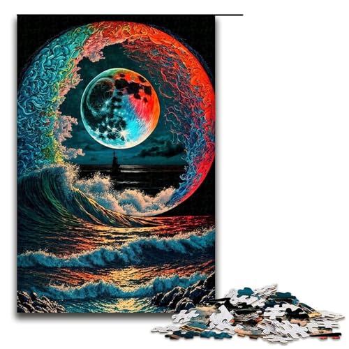 1000-teiliges Puzzle, Bunte Wellen, Puzzle für Kinder, Holzpuzzle, Größe 50 x 75 cm 1000-teiliges Puzzle, Bunte Wellen, Puzzle für Kinder, Holzpuzzle, Größe 50 x 75 cm von KJYMNC