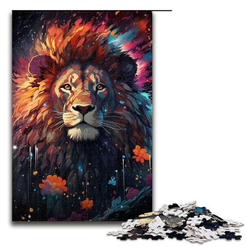 1000-teiliges Puzzle, Fantasie, bunter Löwe, Puzzle für Erwachsene und Kinder, Holzpuzzle, Lernspiel, Herausforderungsspielzeug, Größe 50 x 75 cm 1000-teiliges Puzzle, Fantasie, bunter Löwe, Puzzle für Erwachsene und Kinder, Holzpuzzle, Lernspiel, Herausforderungsspielzeug, Größe 50 x 75 cm von KJYMNC