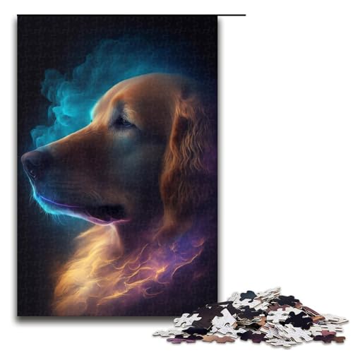 1000-teiliges Puzzle, Golden Retriever-Wolke, Puzzle für Erwachsene und Kinder, Holzpuzzle, Lernspiel, Herausforderungsspielzeug, Größe 50 x 75 cm 1000-teiliges Puzzle, Golden Retriever-Wolke, Puzzle für Erwachsene und Kinder, Holzpuzzle, Lernspiel, Herausforderungsspielzeug, Größe 50 x 75 cm von KJYMNC