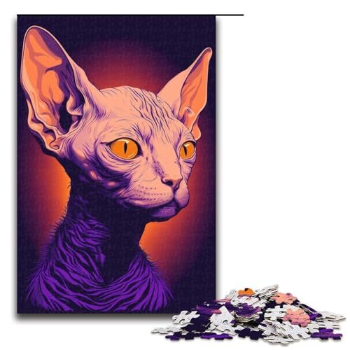 1000-teiliges Puzzle, Katzenfarben-Puzzle für Erwachsene und Kinder, Holzpuzzle, Lernspiel, Herausforderungsspielzeug, Größe 50 x 75 cm 1000-teiliges Puzzle, Katzenfarben-Puzzle für Erwachsene und Kinder, Holzpuzzle, Lernspiel, Herausforderungsspielzeug, Größe 50 x 75 cm von KJYMNC