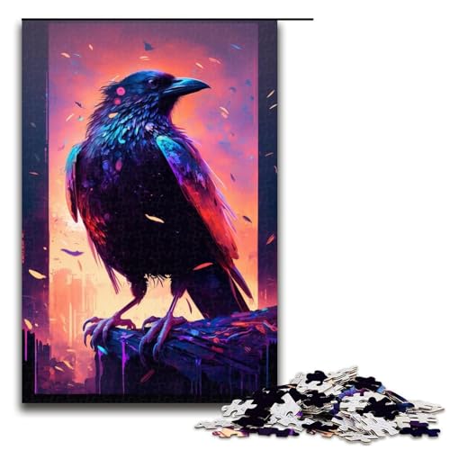 1000-teiliges Puzzle, Krähen-Puzzle für Erwachsene und Kinder, Holzpuzzle, Lernspiel, Herausforderungsspielzeug, Größe 50 x 75 cm 1000-teiliges Puzzle, Krähen-Puzzle für Erwachsene und Kinder, Holzpuzzle, Lernspiel, Herausforderungsspielzeug, Größe 50 x 75 cm von KJYMNC