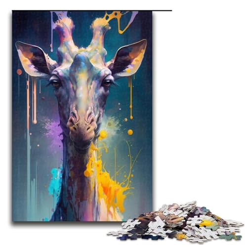 1000-teiliges Puzzle, Neon-Giraffe, Puzzle für Erwachsene und Kinder, Holzpuzzle, Lernspiel, Herausforderungsspielzeug, Größe 50 x 75 cm 1000-teiliges Puzzle, Neon-Giraffe, Puzzle für Erwachsene und Kinder, Holzpuzzle, Lernspiel, Herausforderungsspielzeug, Größe 50 x 75 cm von KJYMNC